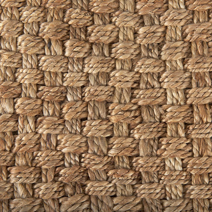 Mercana - Aylin 16.5" Square Brown Jute Pouf - 69447 view 6