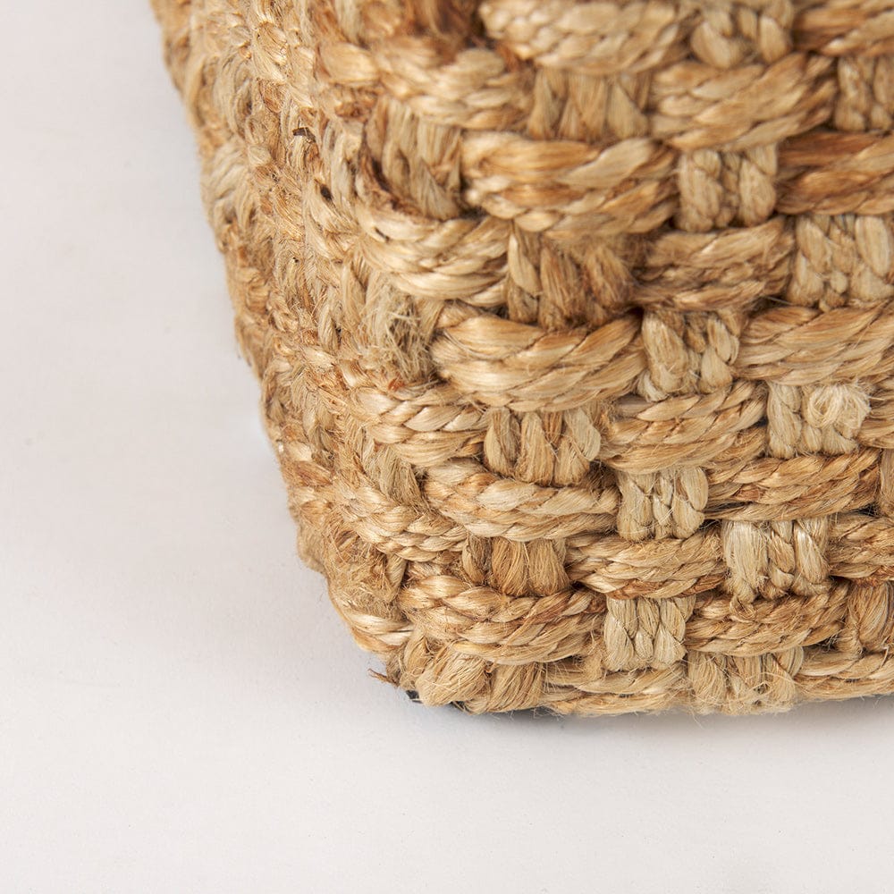 Mercana - Aylin 16.5" Square Brown Jute Pouf - 69447 view 7