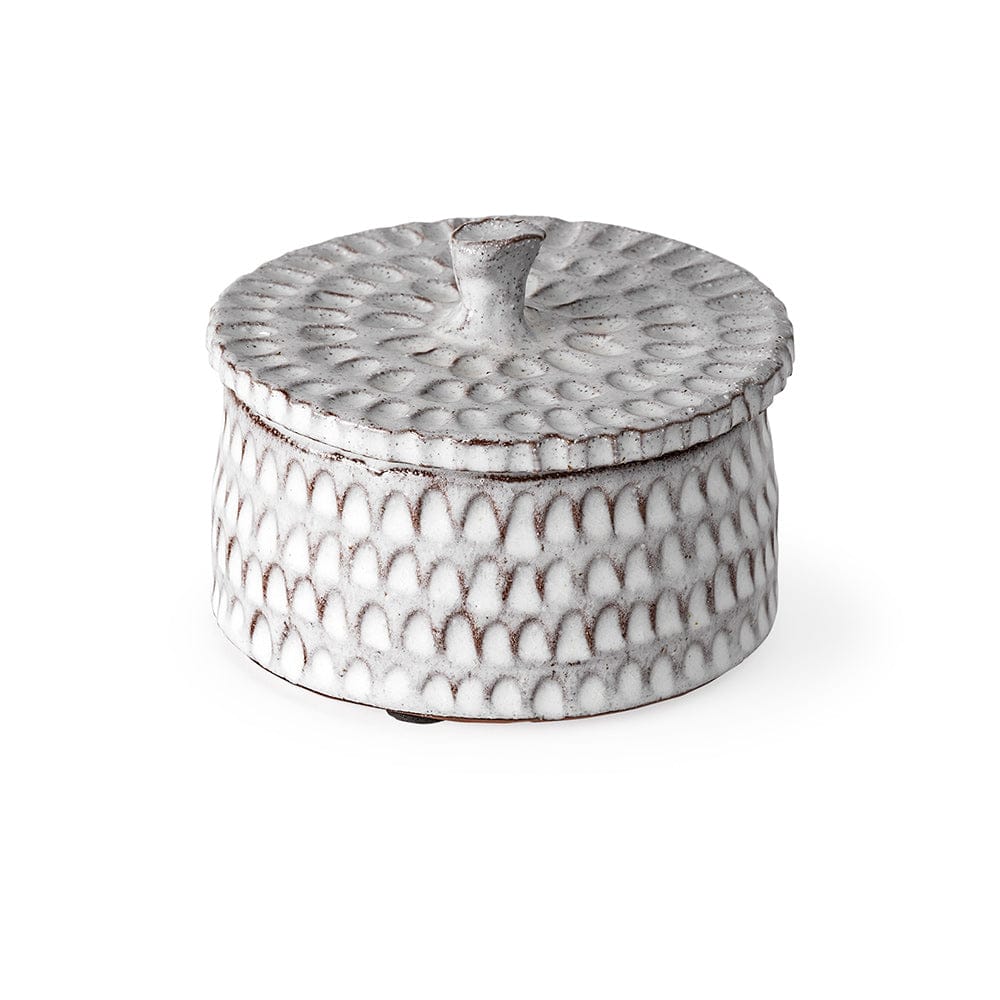 Mercana - Azul Small 5L x 5W Gray Ceramic Detailed Decorative Box - 68913 view 1