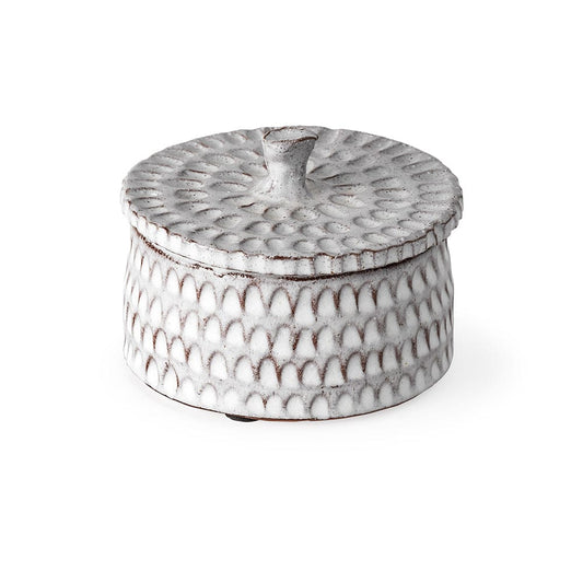 Mercana - Azul Small 5L x 5W Gray Ceramic Detailed Decorative Box - 68913 view 1