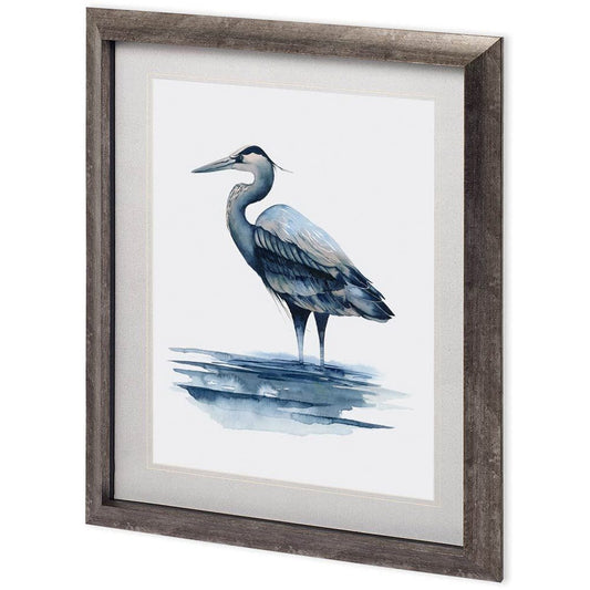 Mercana - Azure Heron I by Grace Popp a Framed Art Print Matted under Glass - 11230 view 1