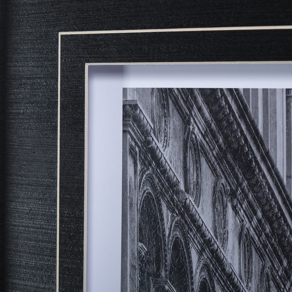 Mercana - B&W Bridge of Sighs by Danny Head a Hand Embellished Textured Framed Art Print Matted under Glass - 12712 view 5