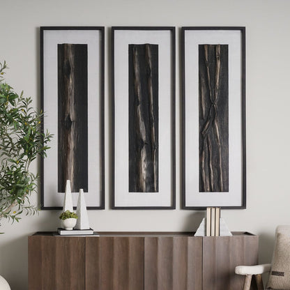Mercana - Bamboo Relief II by Studio M a handmade Original Framed Artwork under Glass - 15586 view 9