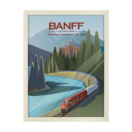 Mercana - Banff Go Canada L by Mercana Studio a Hand Embellished Decograph Framed Art Print - 15822 view 1