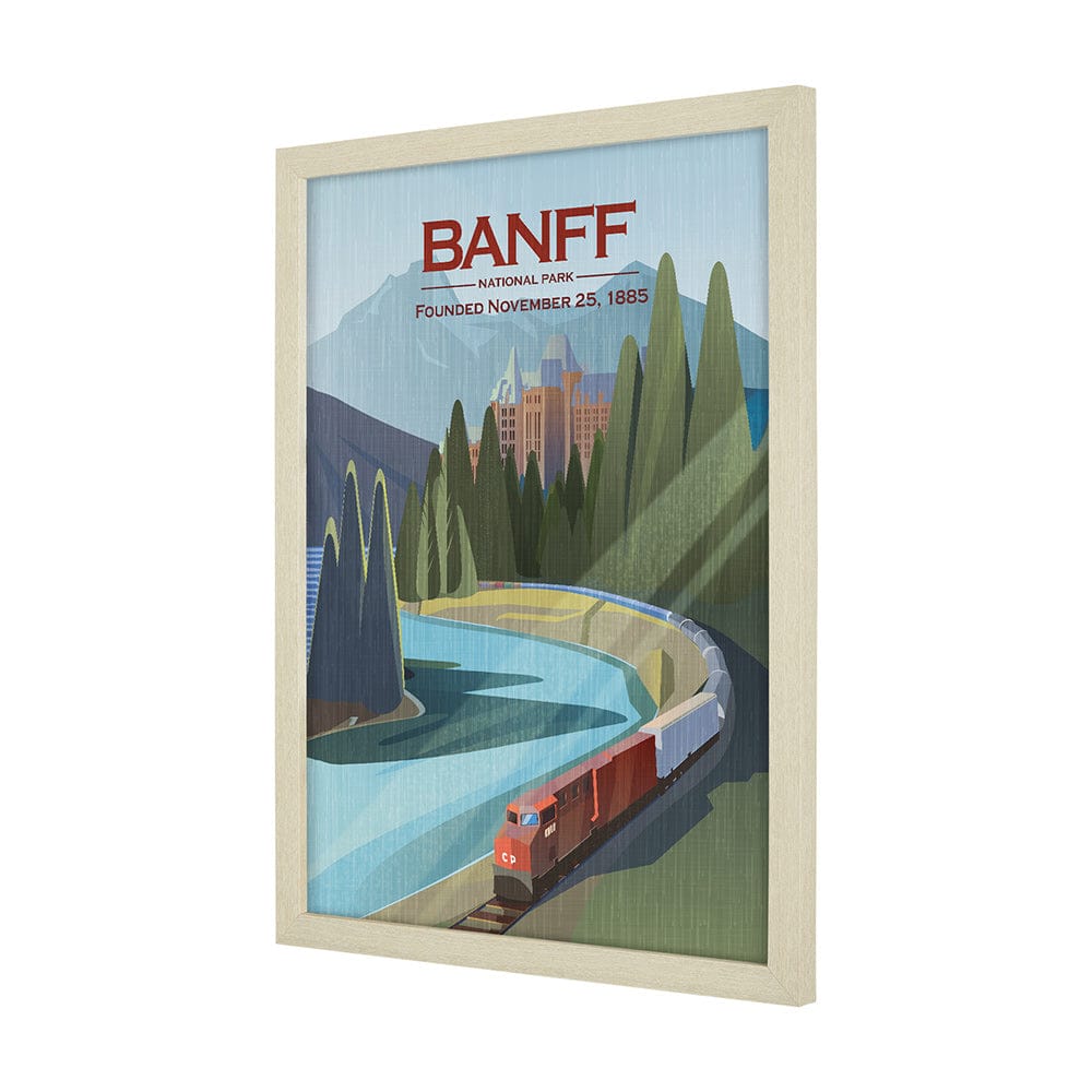 Mercana - Banff Go Canada L by Mercana Studio a Hand Embellished Decograph Framed Art Print - 15822 view 2