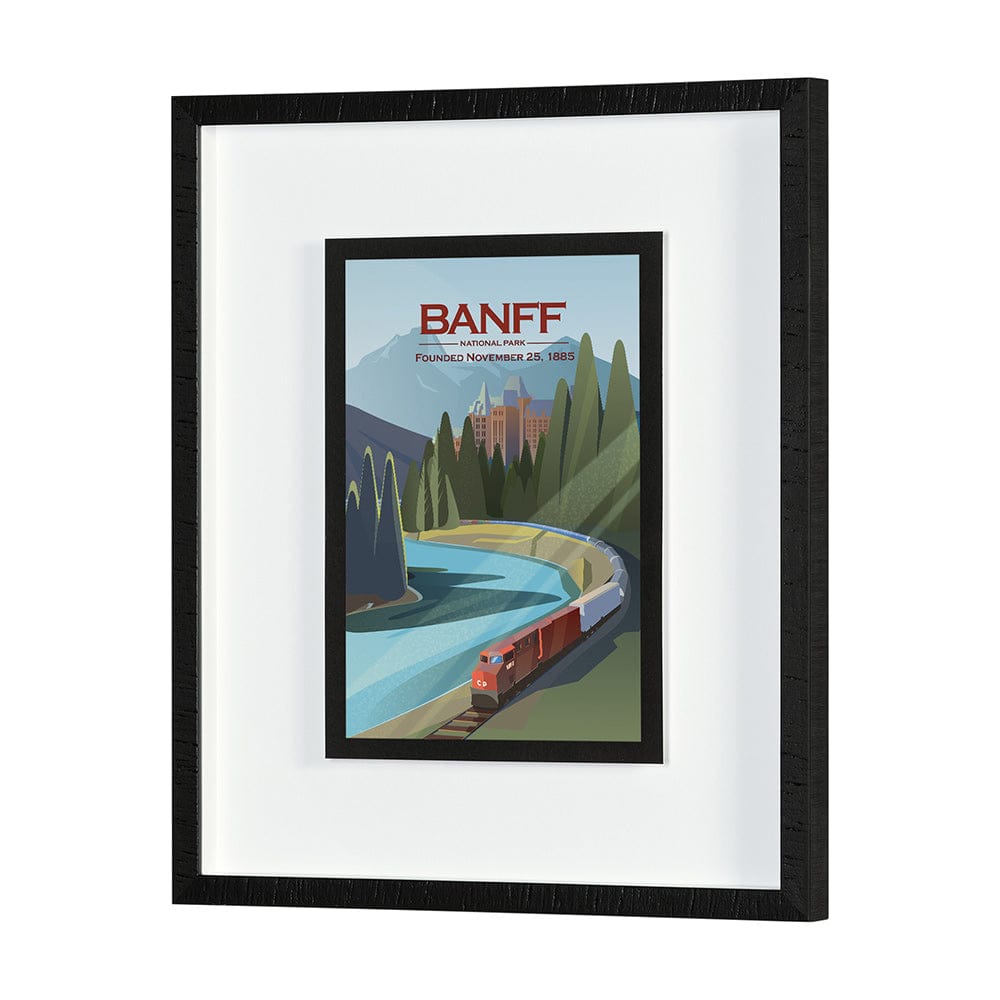 Mercana - Banff Go Canada M by Mercana Studio a Framed Art Print Matted under Glass - 15821 view 2