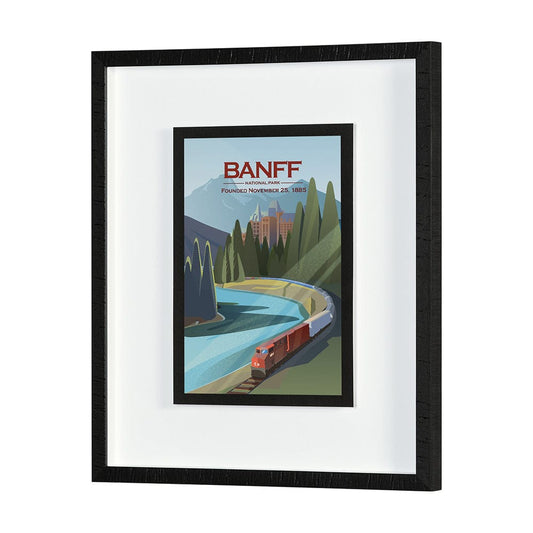 Mercana - Banff Go Canada M by Mercana Studio a Framed Art Print Matted under Glass - 15821 view 2