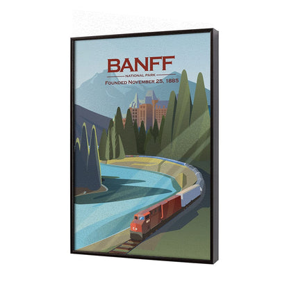 Mercana - Banff Go Canada SM by Mercana Studio a Hand Embellished Decograph Framed Art Print - 15820 view 2