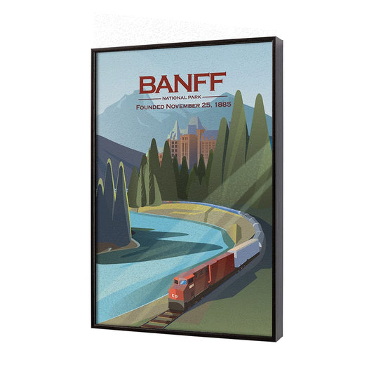 Mercana - Banff Go Canada SM by Mercana Studio a Hand Embellished Decograph Framed Art Print - 15820 view 2