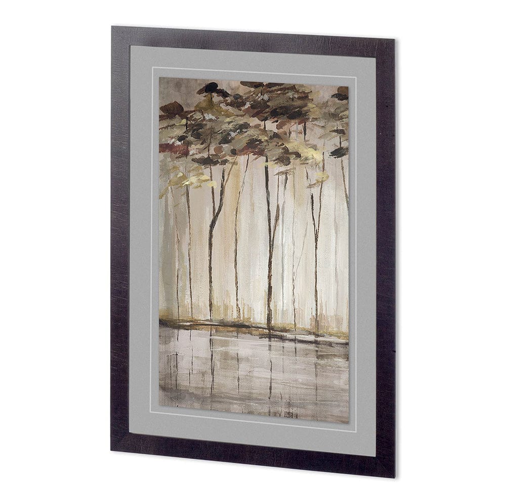 Mercana - Bank of Birch I by Mercana Studio a Hand Embellished Textured Framed Art Print Matted under Glass - 11586 view 1