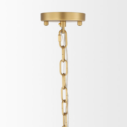 Mercana - Barbara Brushed Gold Metal w/ Frosted Glass Globes 11-Light Chandelier - 70442_CLOSEOUT view 4