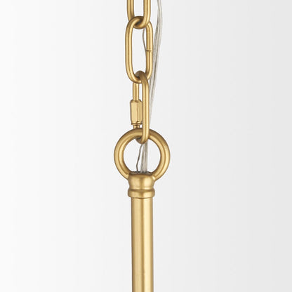 Mercana - Barbara Brushed Gold Metal w/ Frosted Glass Globes 18-Light Chandelier - 70441_CLOSEOUT view 4