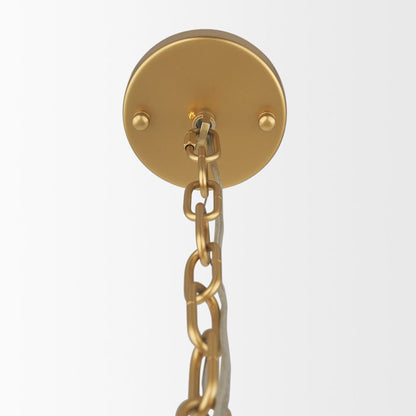 Mercana - Barbara Brushed Gold Metal w/ Frosted Glass Globes 18-Light Chandelier - 70441_CLOSEOUT view 8