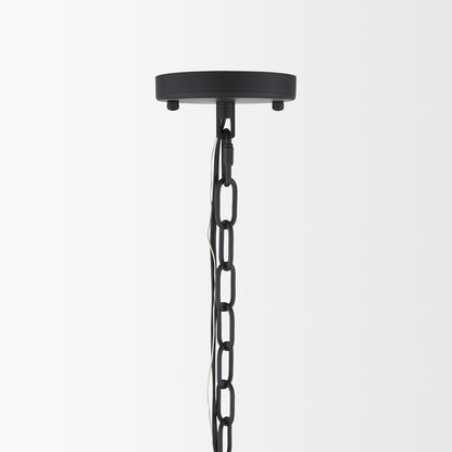 Mercana - Barbara Matte Black Metal w/ Frosted Glass Globes 11-Light Chandelier - 70459 view 4