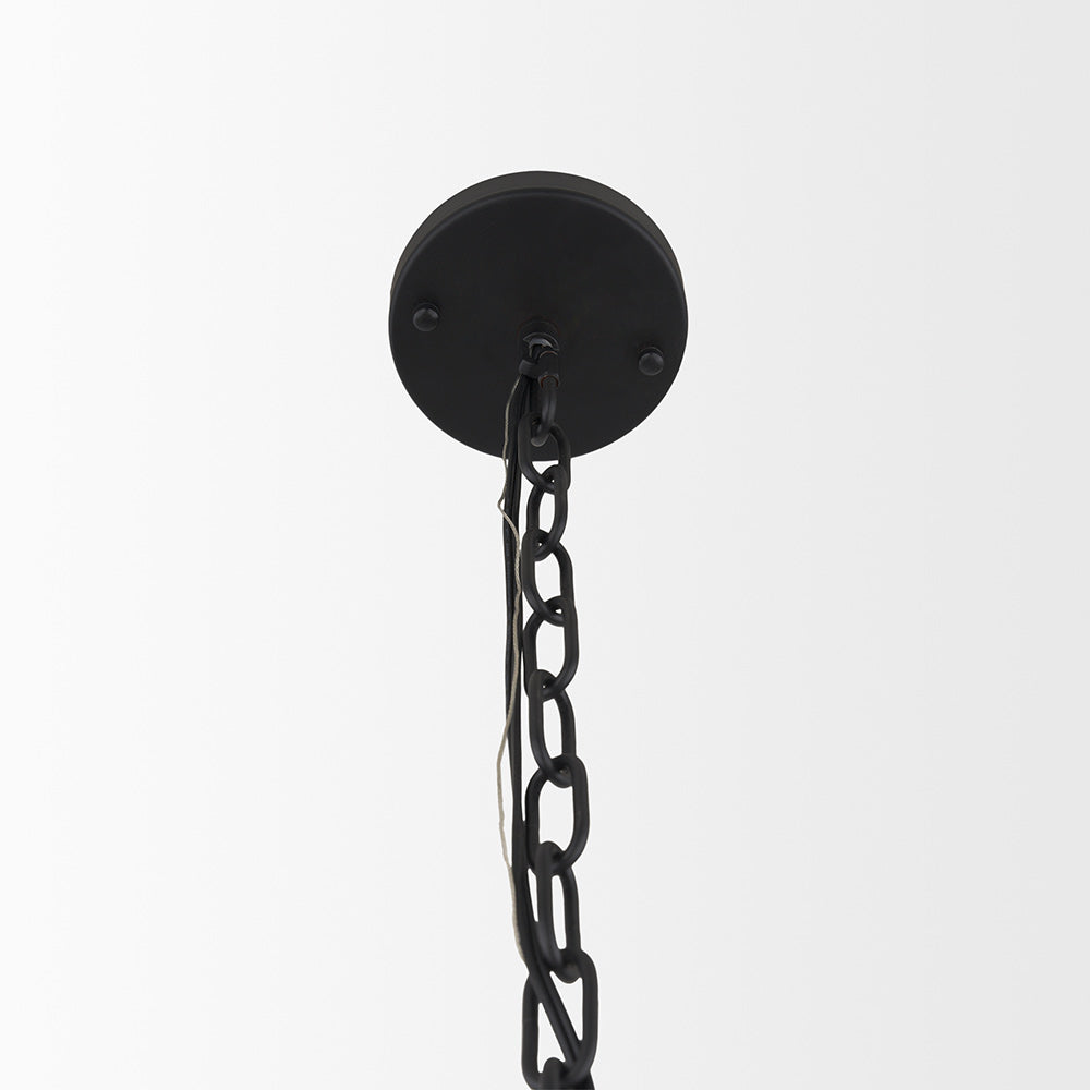 Mercana - Barbara Matte Black Metal w/ Frosted Glass Globes 11-Light Chandelier - 70459 view 5