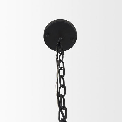 Mercana - Barbara Matte Black Metal w/ Frosted Glass Globes 18-Light Chandelier - 70458 view 5
