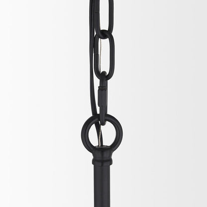 Mercana - Barbara Matte Black Metal w/ Frosted Glass Globes 18-Light Chandelier - 70458 view 6