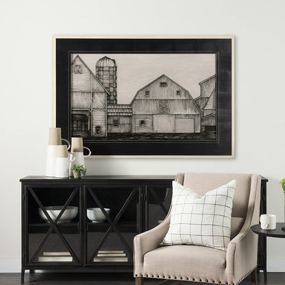 Mercana - Barn Buildings I by CV a Hand Embellished Textured Framed Art Print Matted under Glass - 14923 view 8