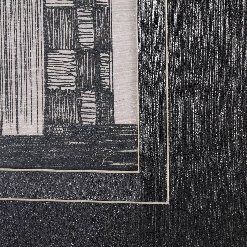 Mercana - Barn Buildings I by Mercana Studio a Hand Embellished Textured Framed Art Print Matted under Glass - 15127 view 6