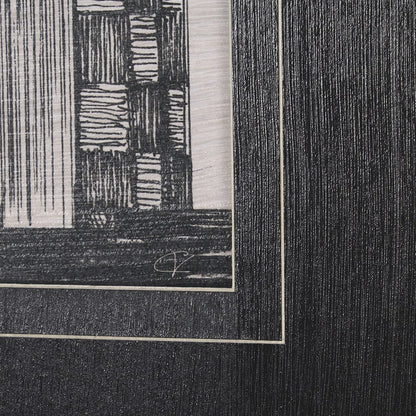 Mercana - Barn Buildings I by Mercana Studio a Hand Embellished Textured Framed Art Print Matted under Glass - 15127 view 6