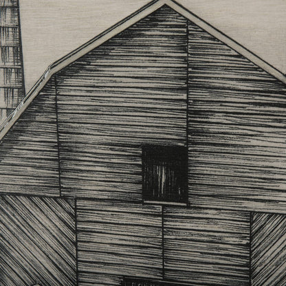 Mercana - Barn Buildings II by CV a Hand Embellished Textured Framed Art Print Matted under Glass - 14924 view 6