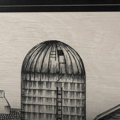 Mercana - Barn Buildings II by CV a Hand Embellished Textured Framed Art Print Matted under Glass - 14924 view 7
