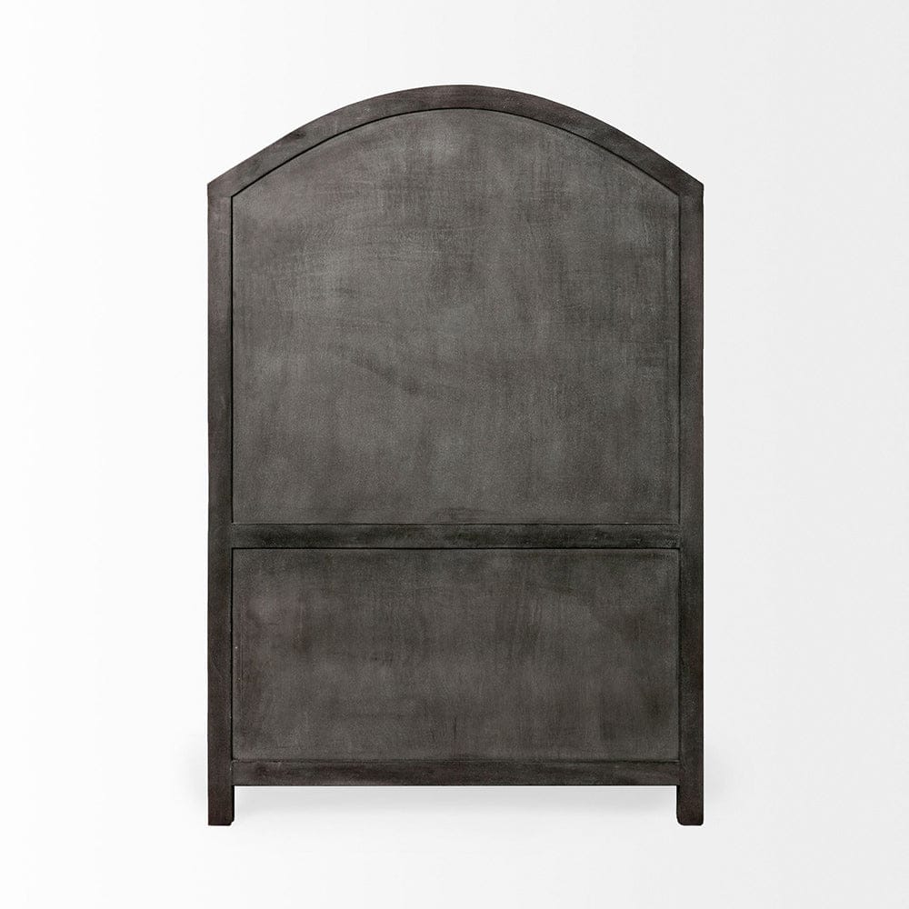 Mercana - Barrett 48.5L X 17.25W X 73H Gray Solid Wood Display Cabinet - 67846_CLOSEOUT view 4