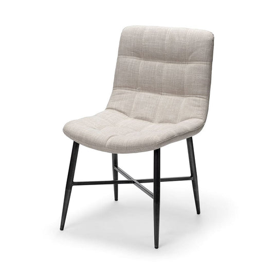 Mercana - Barrow I Beige Fabric Wrap Black Metal Frame Dining Chair (Set of 2) - 68307 view 1