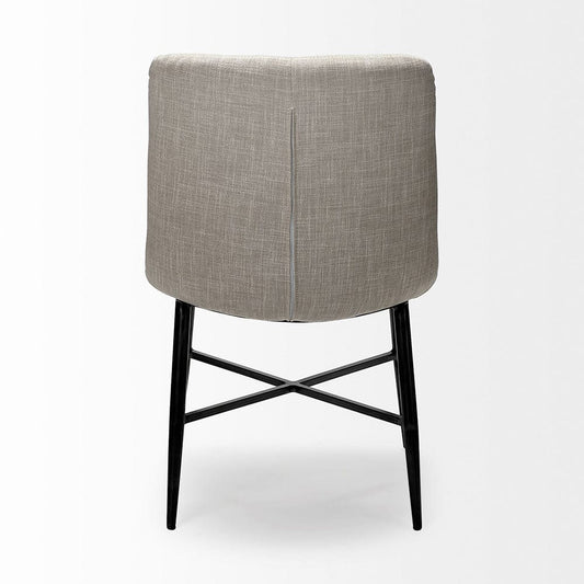 Mercana - Barrow I Beige Fabric Wrap Black Metal Frame Dining Chair (Set of 2) - 68307 view 2