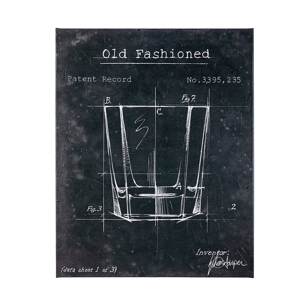 Mercana - Barware Blueprint I by Mercana Studio a Hand Embelished Textured Canvas - 100533-S view 1