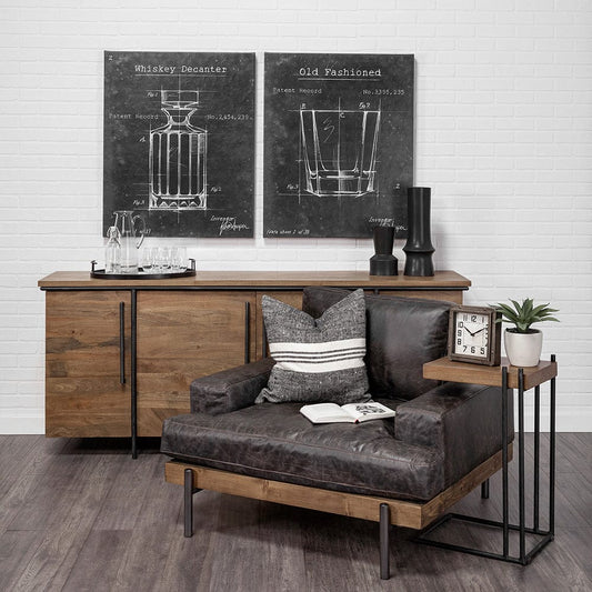 Mercana - Barware Blueprint I by Mercana Studio a Hand Embelished Textured Canvas - 100533-S view 2
