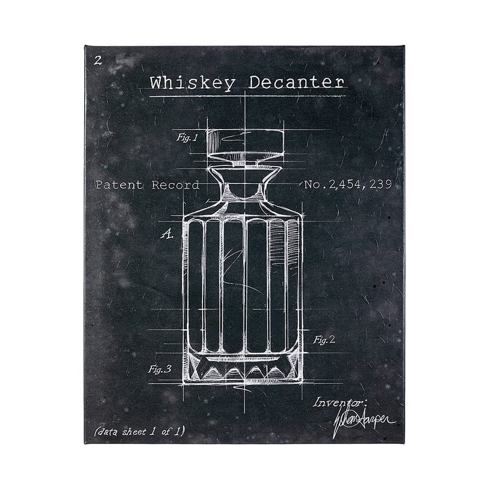 Mercana - Barware Blueprint VII by Mercana Studio a Hand Embelished Textured Canvas - 100534-S view 1