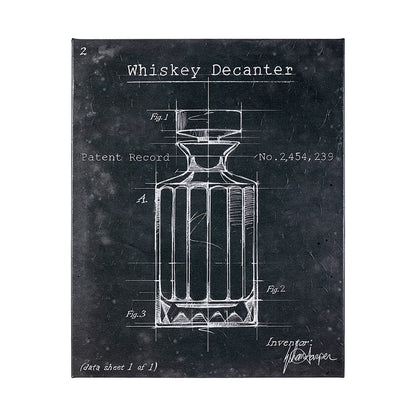 Mercana - Barware Blueprint VII by Mercana Studio a Hand Embelished Textured Canvas - 100534-S view 1