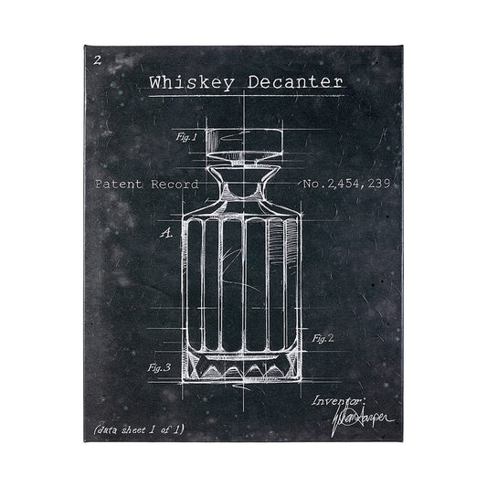 Mercana - Barware Blueprint VII by Mercana Studio a Hand Embelished Textured Canvas - 100534-S view 1