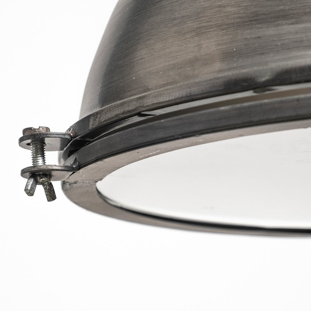 Mercana - Bashaw I 17x20 Gray Toned Metal Dome Pendant Light - 65100 view 3