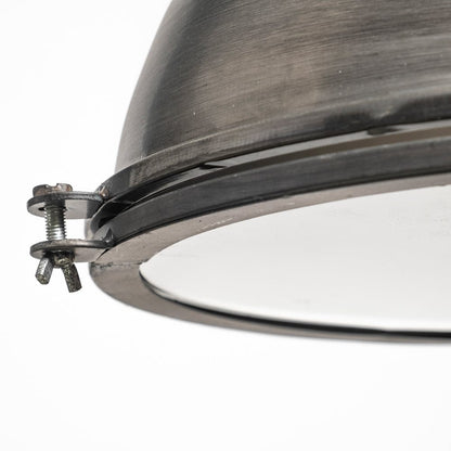 Mercana - Bashaw I 17x20 Gray Toned Metal Dome Pendant Light - 65100 view 3