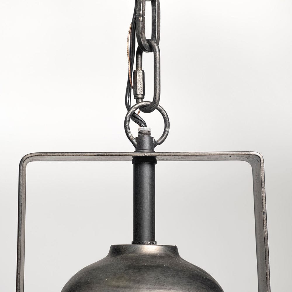 Mercana - Bashaw I 17x20 Gray Toned Metal Dome Pendant Light - 65100 view 5