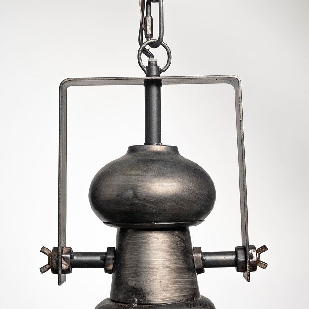 Mercana - Bashaw I 17x20 Gray Toned Metal Dome Pendant Light - 65100 view 6