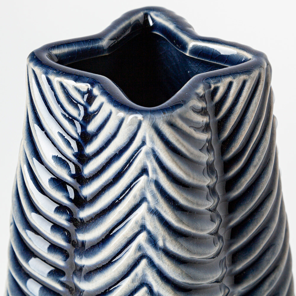 Mercana - Bashir I Small Dark Navy Gloss Ceramic Vase - 68615 view 4