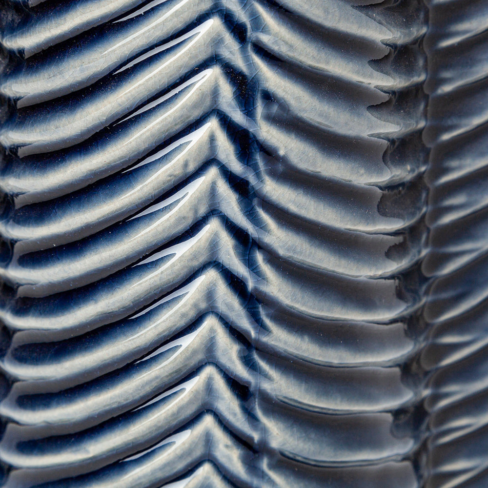 Mercana - Bashir I Small Dark Navy Gloss Ceramic Vase - 68615 view 6