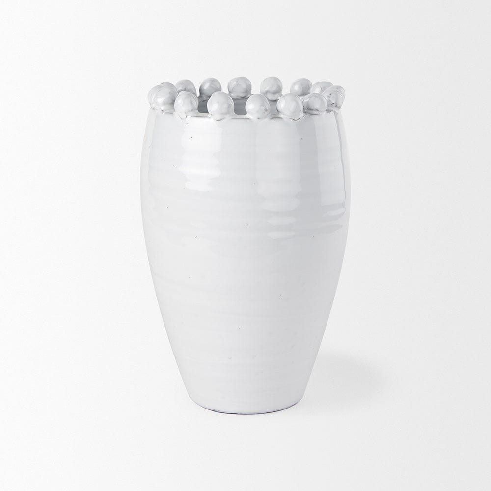 Mercana - Basin Medium Off-White Glazed Vase - 70163 view 2