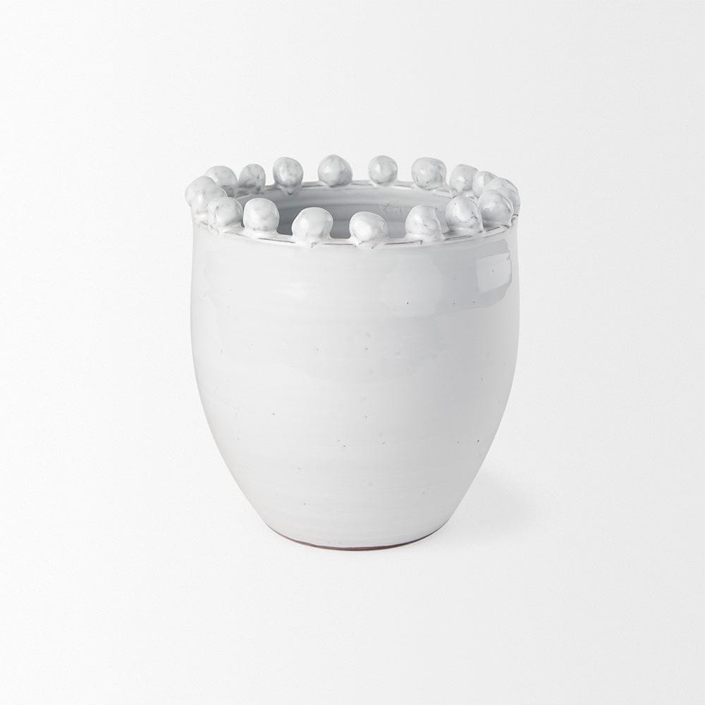 Mercana - Basin Small Off-White Glazed Vase - 70162 view 2