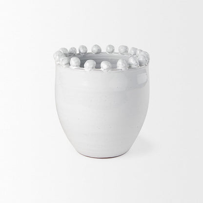 Mercana - Basin Small Off-White Glazed Vase - 70162 view 2