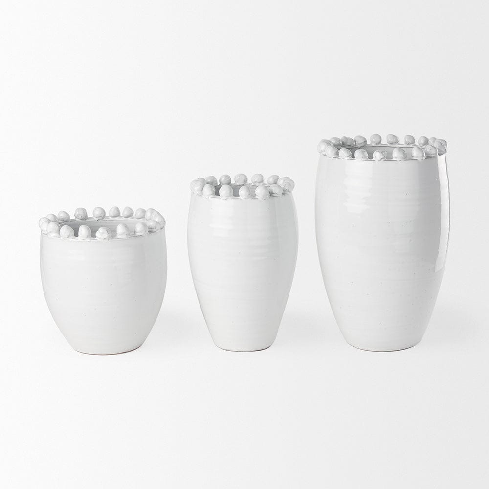 Mercana - Basin Small Off-White Glazed Vase - 70162 view 6