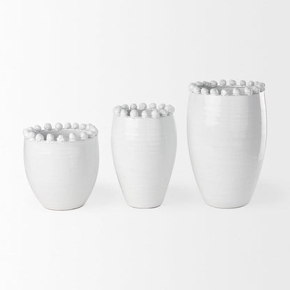 Mercana - Basin Small Off-White Glazed Vase - 70162 view 6