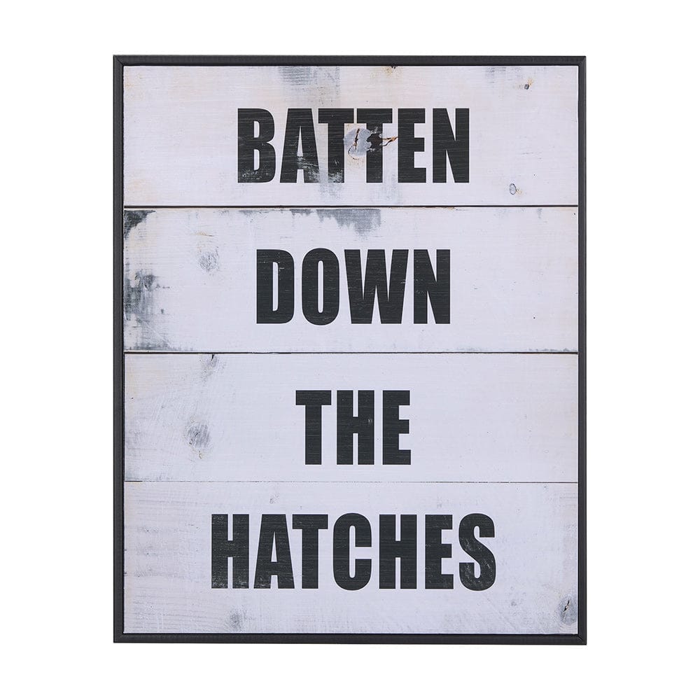 Mercana - Batten Down The Hatches by Mercana Studio a Hand Embellished Textured Framed Art Print - 14226 view 1