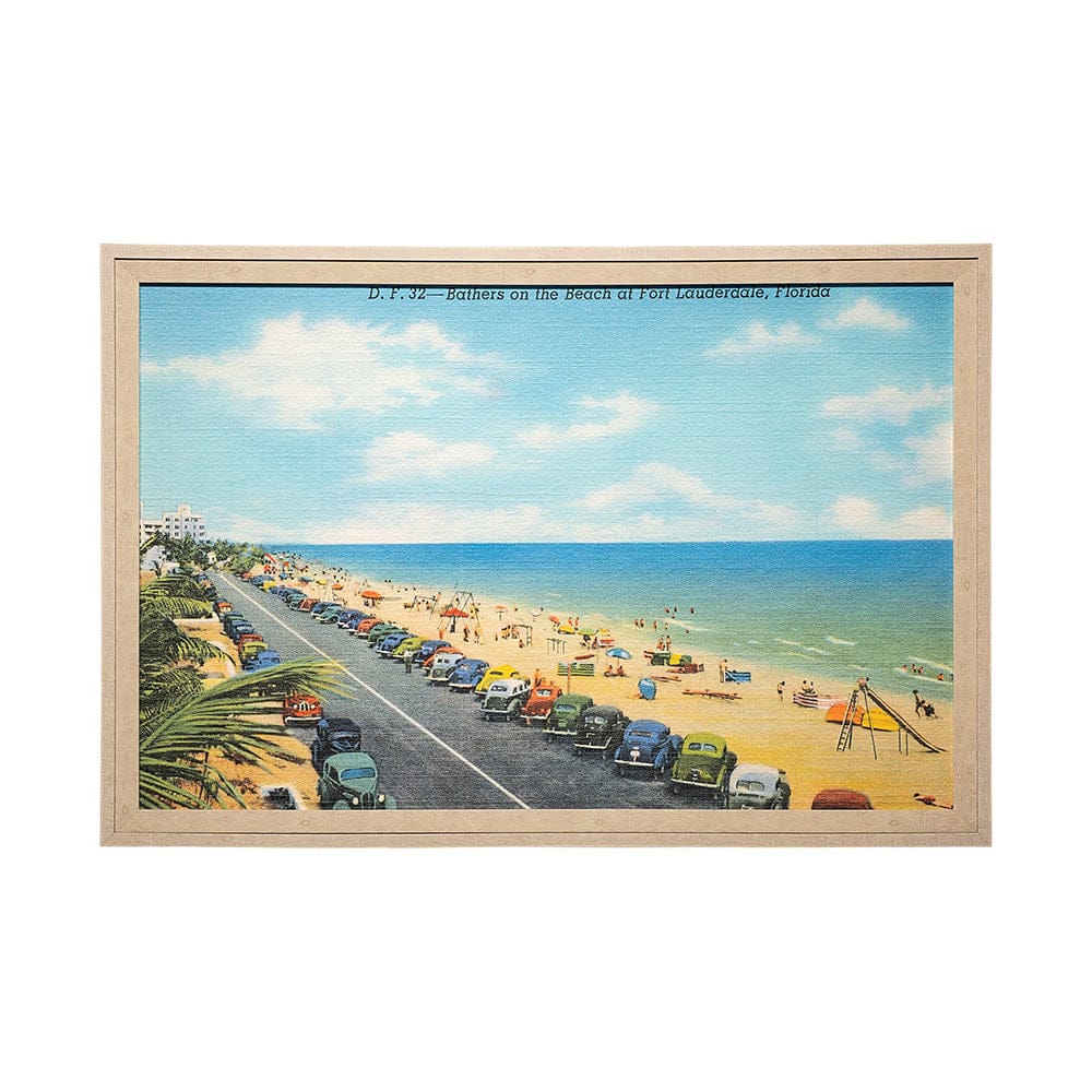 Mercana - Beach Postcard II by Wild Apple Portfolio a Framed Art Print Matted under Glass - 13511 view 1