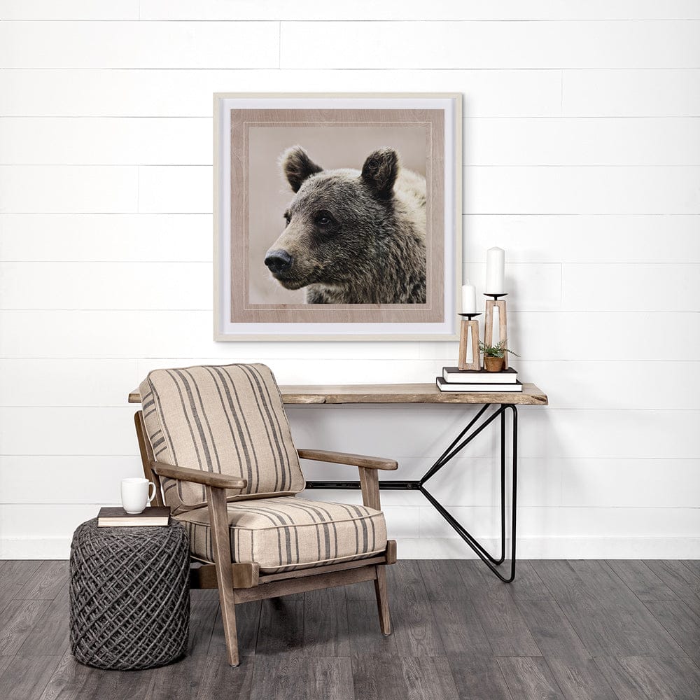 Mercana - Bear Focus - Hush by Wink Gaines a Hand Embelished Textured Framed Art Photo Matted under Glass - 12648 view 3