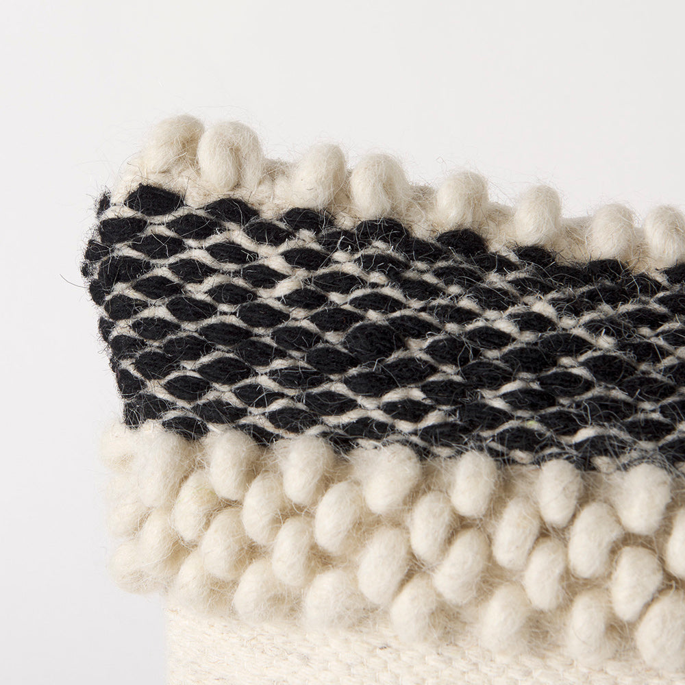 Mercana - Beardell 18 x 18 Cream And Black Details With Tassels Decorative Pillow Cover - 68391_CLOSEOUT view 10