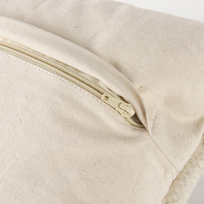 Mercana - Beardell 18 x 18 Cream And Black Details With Tassels Decorative Pillow Cover - 68391_CLOSEOUT view 12